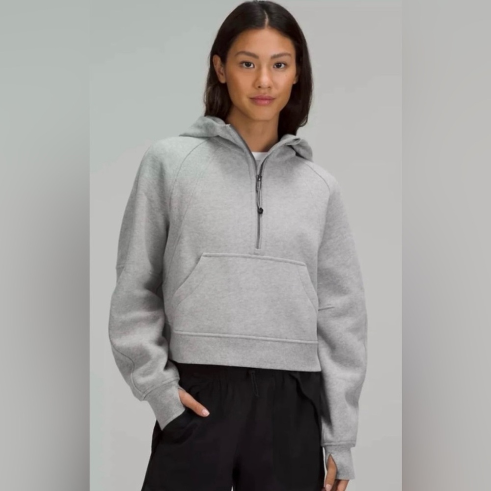 Lululemon Scuba Oversized Half-Zip Hoodie In Gray Size XS/S